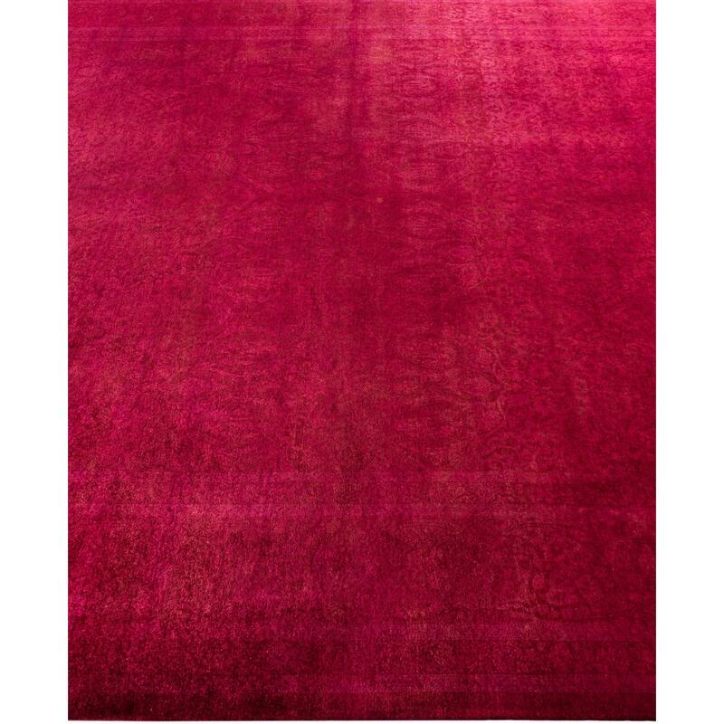 Overdyed One-of-a-Kind Hand-Knotted Area Rug - Pink - 8' 4" x 9' 10"