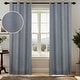 preview thumbnail 17 of 44, Superior Nyan 100% Blackout Grommet Curtains, Set of 2 Panels 52" x108" - Grey