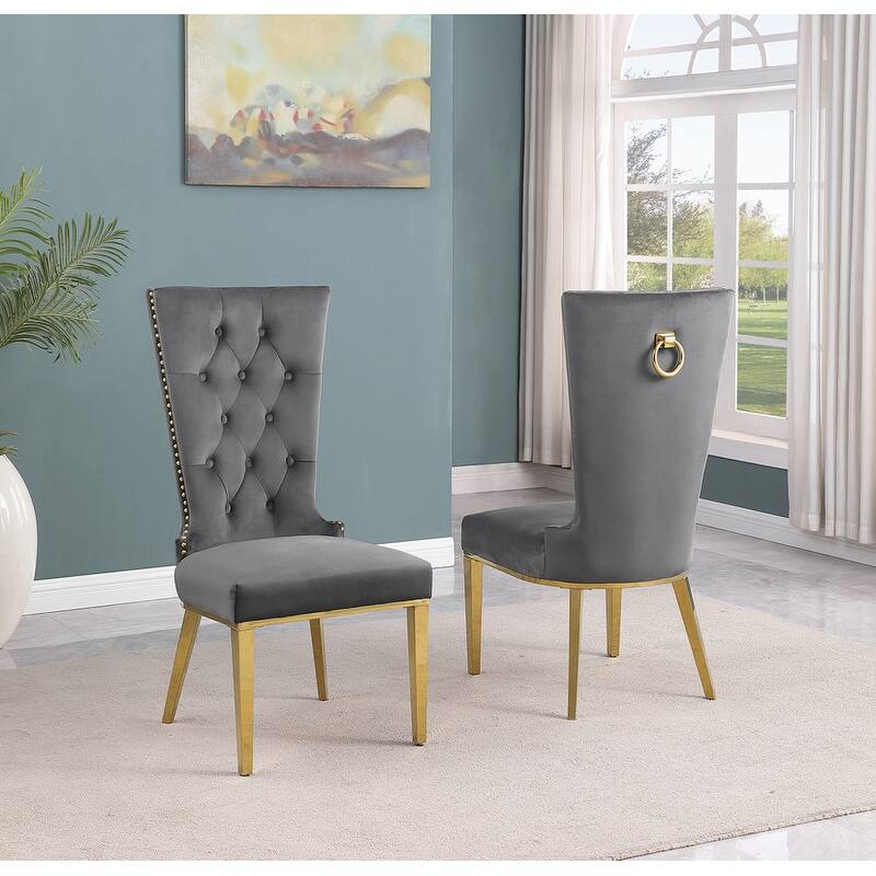 Best Quality Furniture D321-SC334-7 Dining Set with 78" White Marble Top