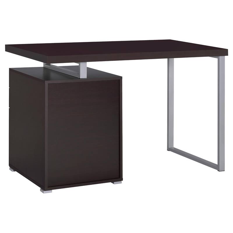 GDFStudio - Ethan Contemporary 3-Drawer Reversible Office Desk with Spacious Work Surface and Efficient Storage