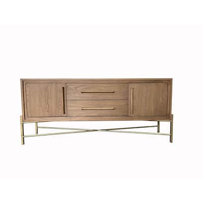 Metal Base Latte Sideboard