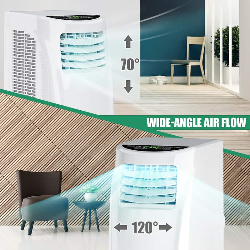 Costway 8000 BTU ASHRAE Portable Air Conditioner & Dehumidifier - White