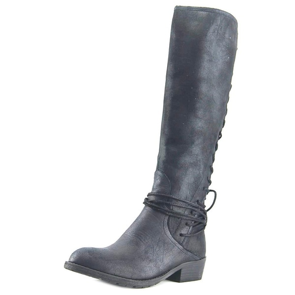 Very Volatile Marcelina Women Round Toe Synthetic Black Knee High Boot