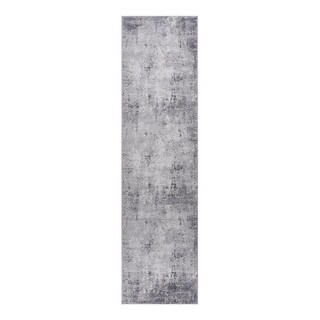 LOOM & LUXE Collection 6X9 Light Grey/Abstract Non-Shedding Area Rug - 93" D x 79" W x 0.35" H