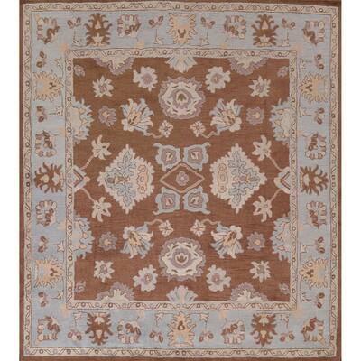 Clearance Floral Oriental Home Decor Area Rug Hand-tufted Wool Carpet - 10' 0" x 10' 0" Square