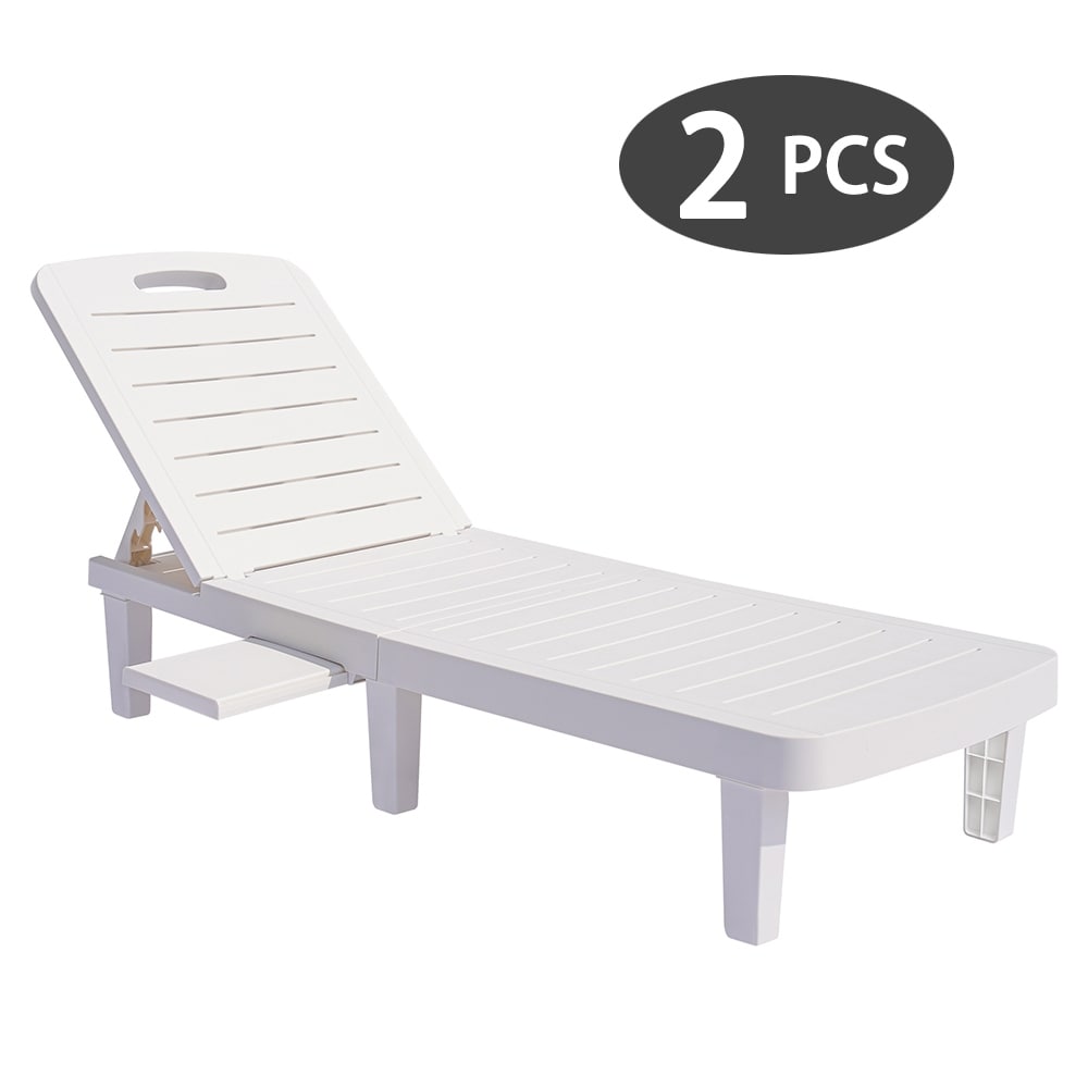White plastic hotsell recliner chairs