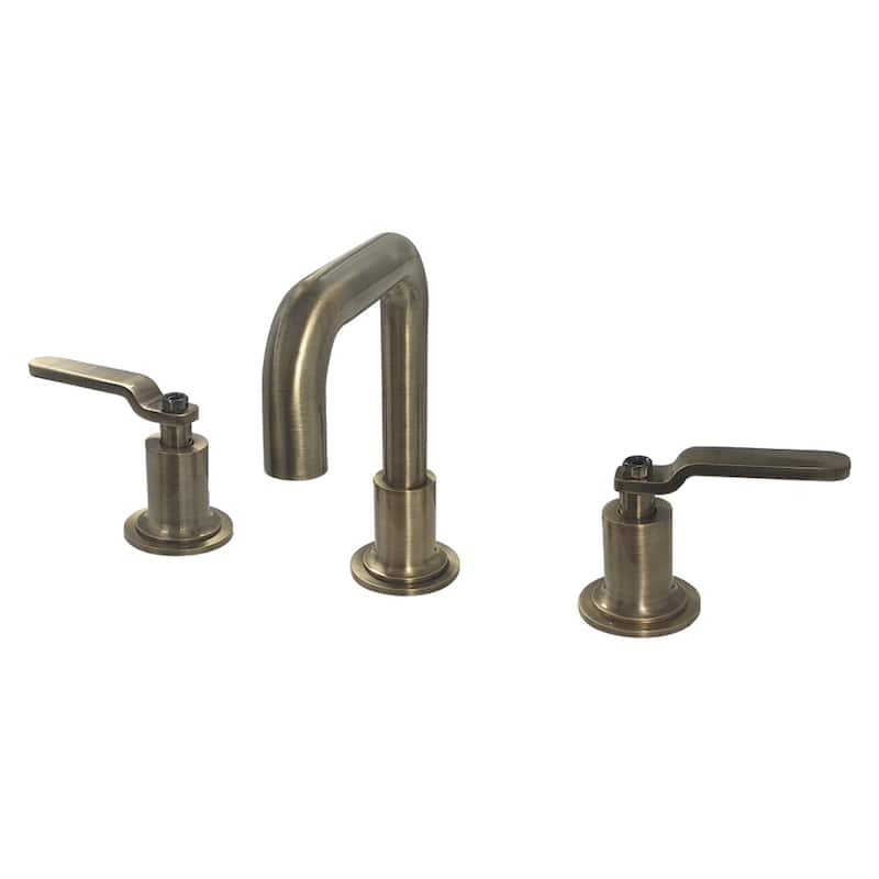Kingston Brass Knight Single-Handle 1-Hole Deck Mount Bathroom Faucet with Push Pop-Up - Antique Brass