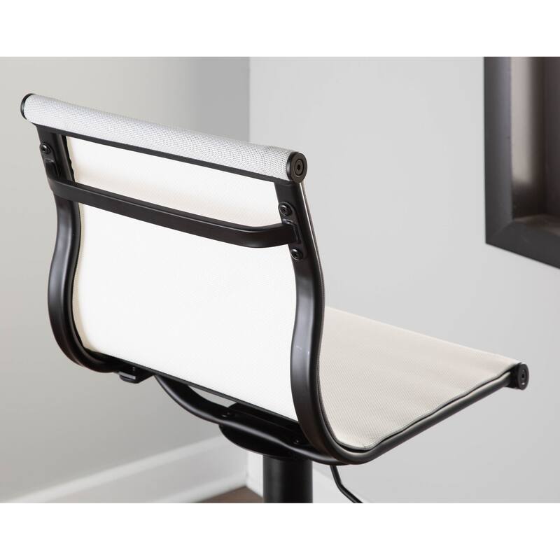 Porch & Den Bixby Adjustable Bar Stool in Black Metal