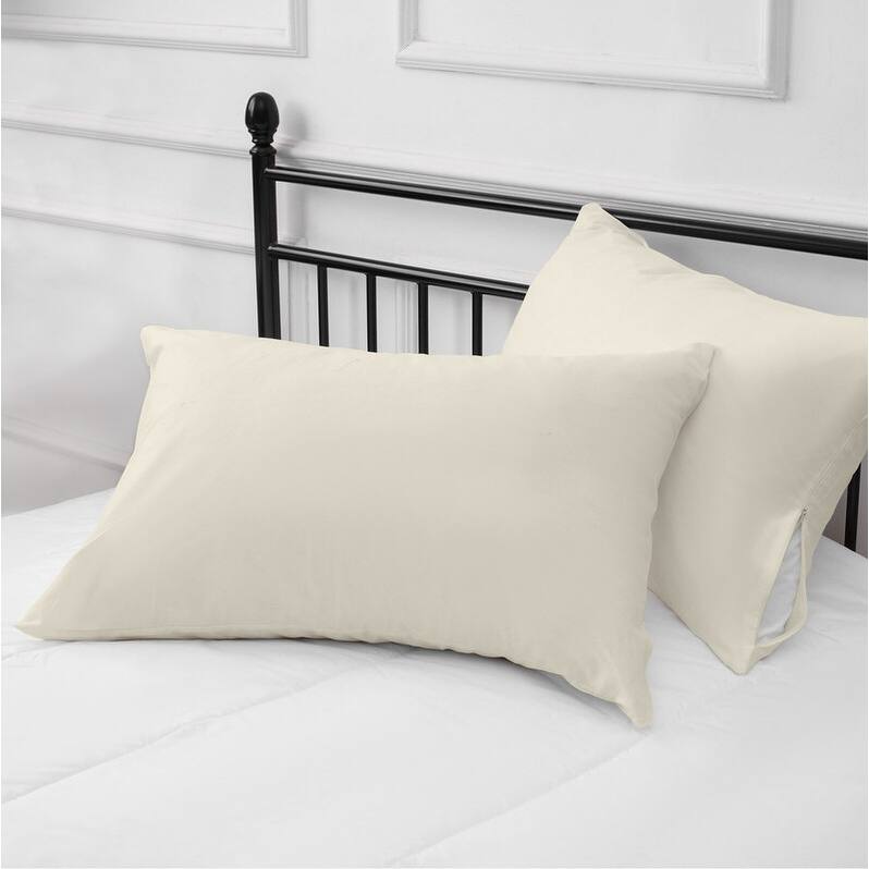 A1HC 100% Organic Cotton Pillowcase, 300 Thread Count, 2-Piece GOTS Certified , Fair Trade Certified, Soft & Silky Sateen Weave