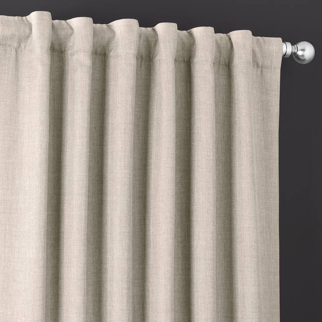 Exclusive Fabrics Italian Faux Linen Curtain (1 Panel)