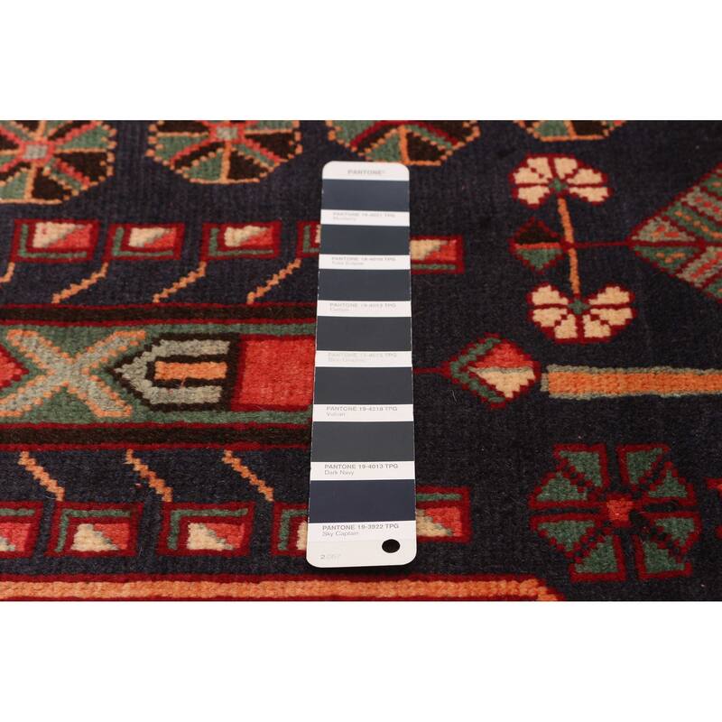 ECARPETGALLERY Hand-knotted Melis Vintage Navy Wool Rug - 5'3 x 9'4