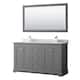 Option Dark Gray / White Carrara Marble Top / Polished