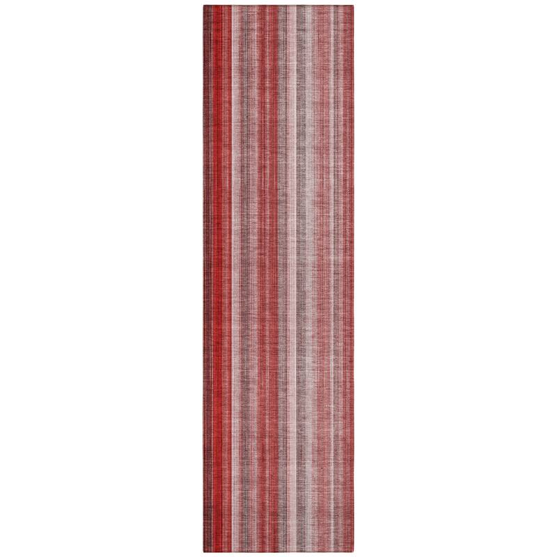 Machine Washable Indoor/ Outdoor Striped Chantille Rug