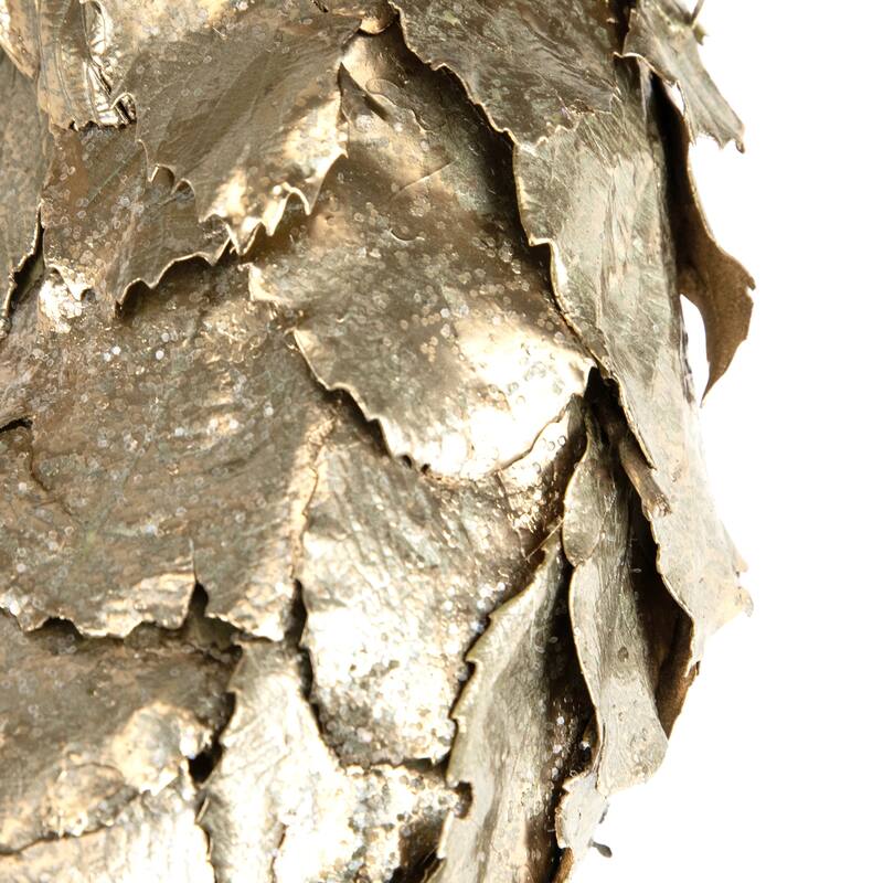 Gold Layered Leaves Christmas Wreath, 15.5-Inch, Unlit