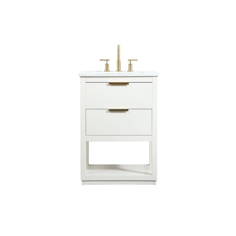 Elegant Lighting VF19224 Larkin 24" Free Standing Single Basin Vanity