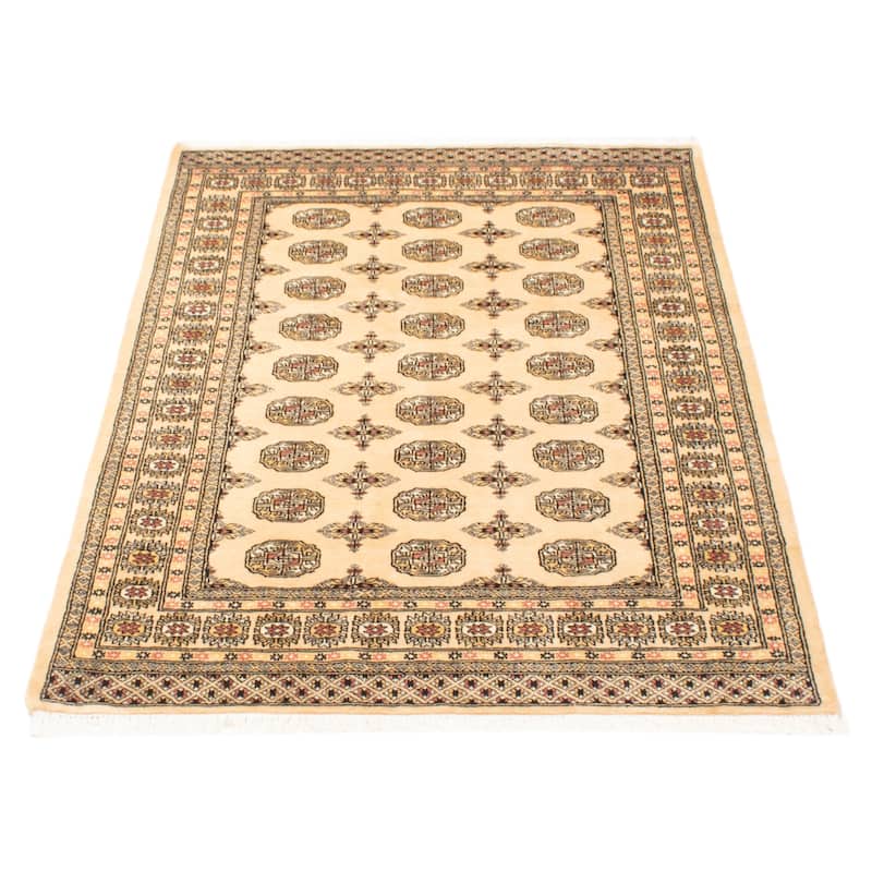 ECARPETGALLERY Hand-knotted Peshawar Bokhara Beige Wool Rug - 4'8 x 6'8