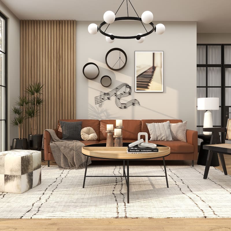 Metal Musical Notes Home Wall Decor - Black - Roche River Decor