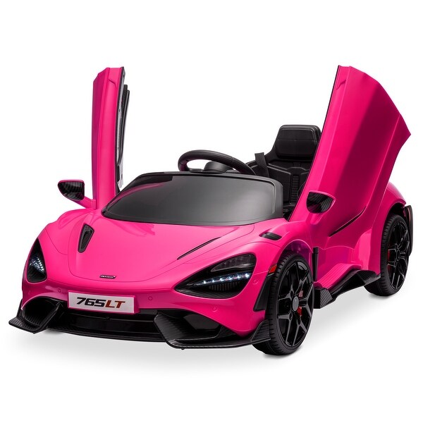 Kidzone 12V Licensed McLaren 765LT Kids Ride On Car w/ Hydraulic
