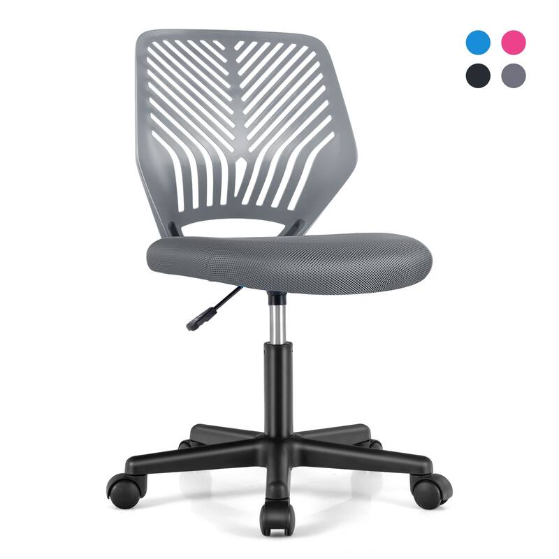 Height-Adjustable Ergonomic Kids Desk Chair with Universal Casters - 20" x 18" x 30.5" - 35"(L x W x H)