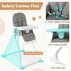 preview thumbnail 18 of 19, Gymax Foldable High Chair Easy Clean Compact Highchair w/ Removable