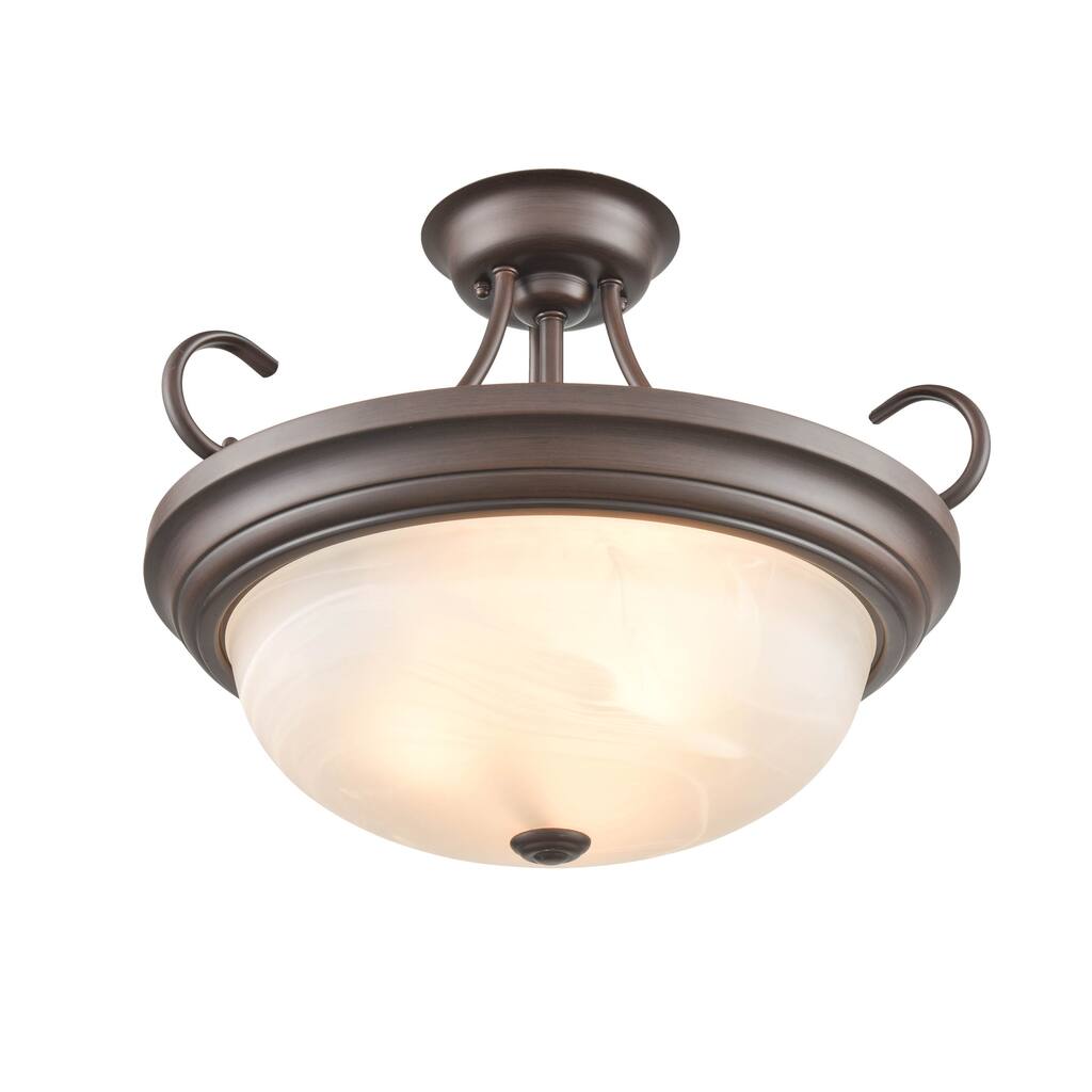 Millennium Lighting 3 Light Semi-Flush Ceiling Mount Fixture in Multiple Finishes