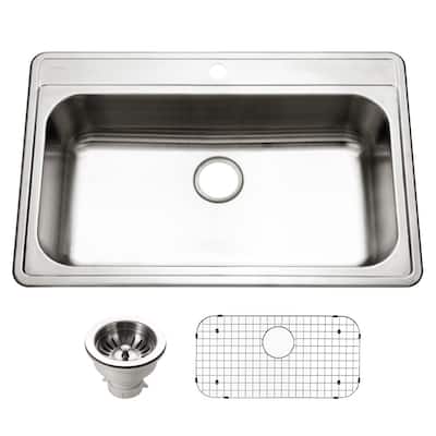 Houzer PGS-3122-1-C Premier 33" Drop In Single Basin Stainless Steel