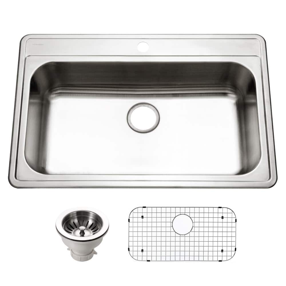 Houzer PGS-3122-1-C Premier 33" Drop In Single Basin Stainless Steel