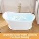 preview thumbnail 15 of 15, 66'' W,69 GALLONS Freestanding Acrylic Soaking Bathtub With Drain And Overflow Holes