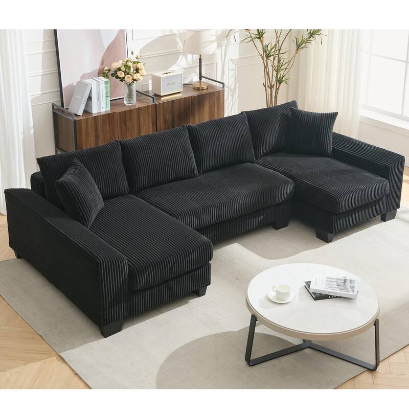 114" Sleeper Sofa U Shaped Sofa