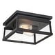 preview thumbnail 1 of 3, The Great Outdoors 73217 Isla Vista 2 Light 12" Wide Flush Mount Coal