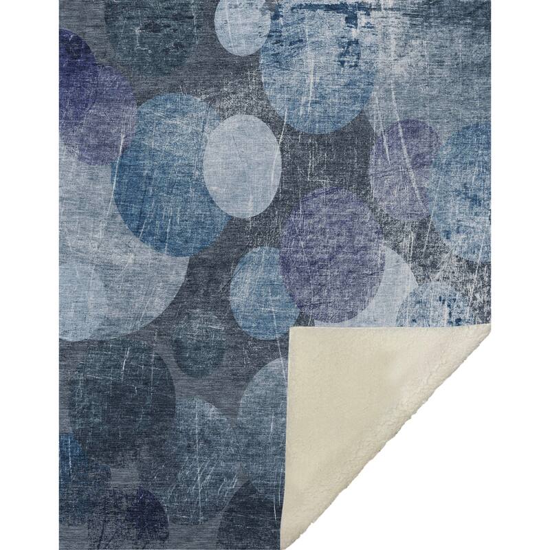 Premium Machine Washable Casual Contemporary Sherpa Throw Blanket