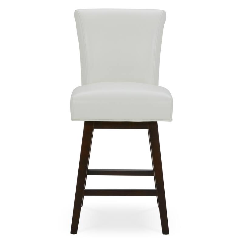 Spruce & Spring Noah Upholstered 26-inch Counter Height Swivel Barstool Set