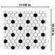 preview thumbnail 5 of 9, Merola Tile Metro 1" Hex Glossy Wht w/BlkDot 10-1/4"x11-7/8" Porcelain Mosaic Tile