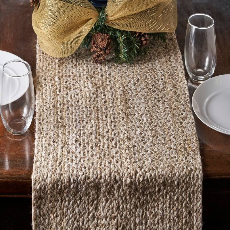 Sevita Jute Woven Table Runner, Bleach , 1'4" x 6'8" 1'4" x 6'8" On Sale Bed Bath & Beyond