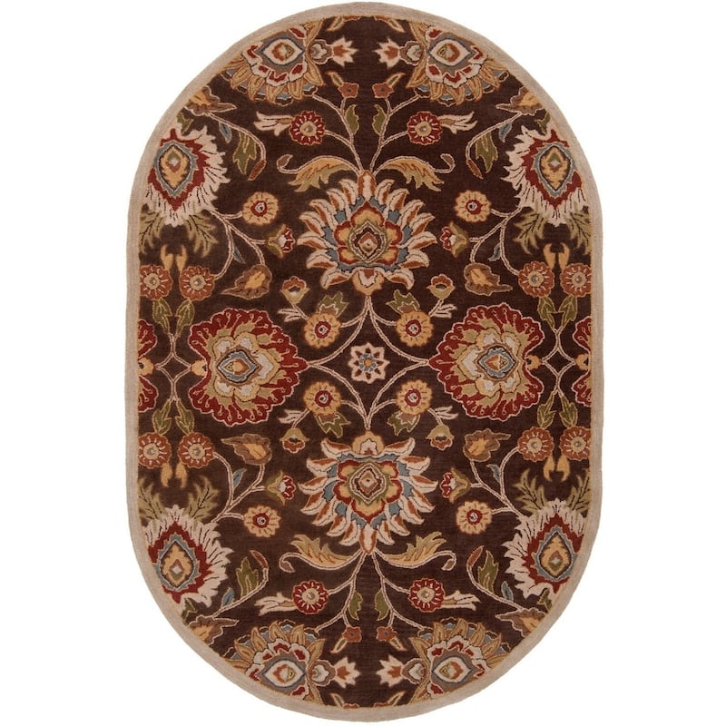 Patchway Handmade Classic Floral Wool Area Rug