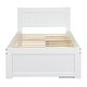 preview thumbnail 14 of 33, Twin Platform Bed with Drawer and Two Storage Shelves, No Box Spring Needed