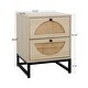 preview thumbnail 3 of 42, Wooden Nightstand ,Sofa Table With 2 Drawer