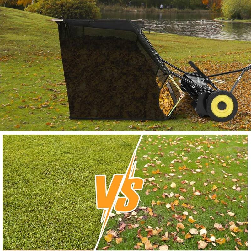 52-Inch Tow-Behind Lawn Sweeper 27 cu. ft. Large Capacity Adjustable Sweeping Height