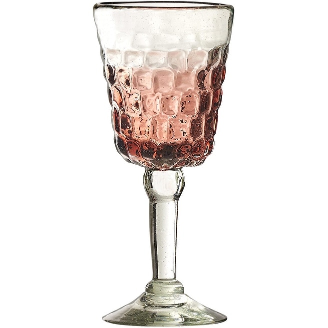 Amici Home Ombre Cobblestone Drinking Goblet, Recycled Glass - 8 oz
