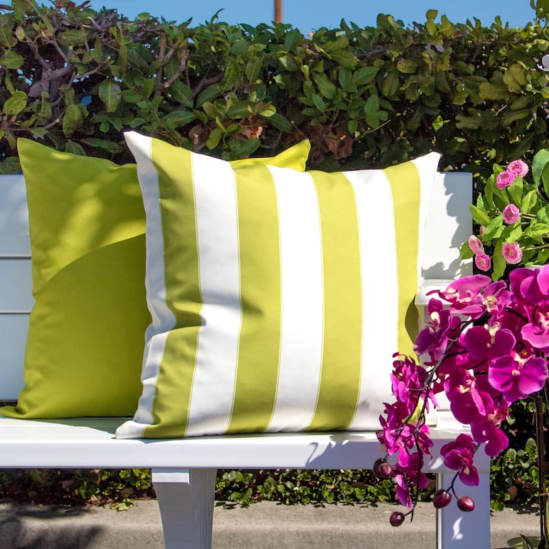 Olivia Striped Outdoor Throw Pillow