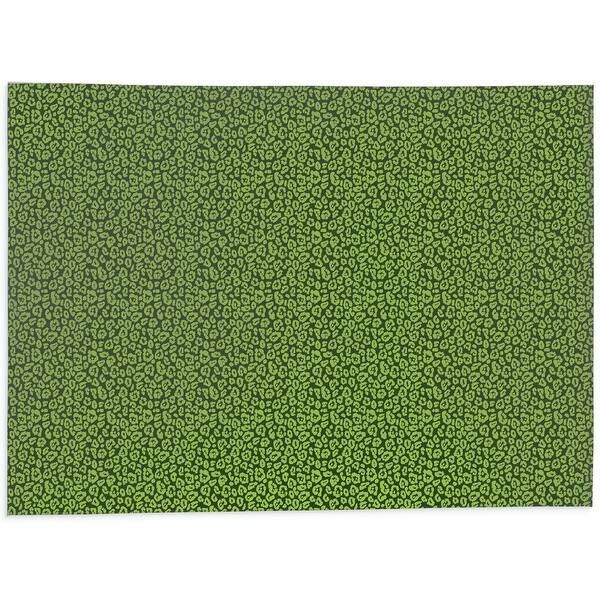Shop Leopard Print Green Kitchen Mat By Kavka Designs Overstock 31567630