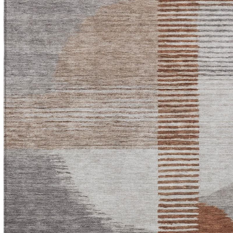 HomeRoots Geometric Transitional Rectangle Outdoor Rug