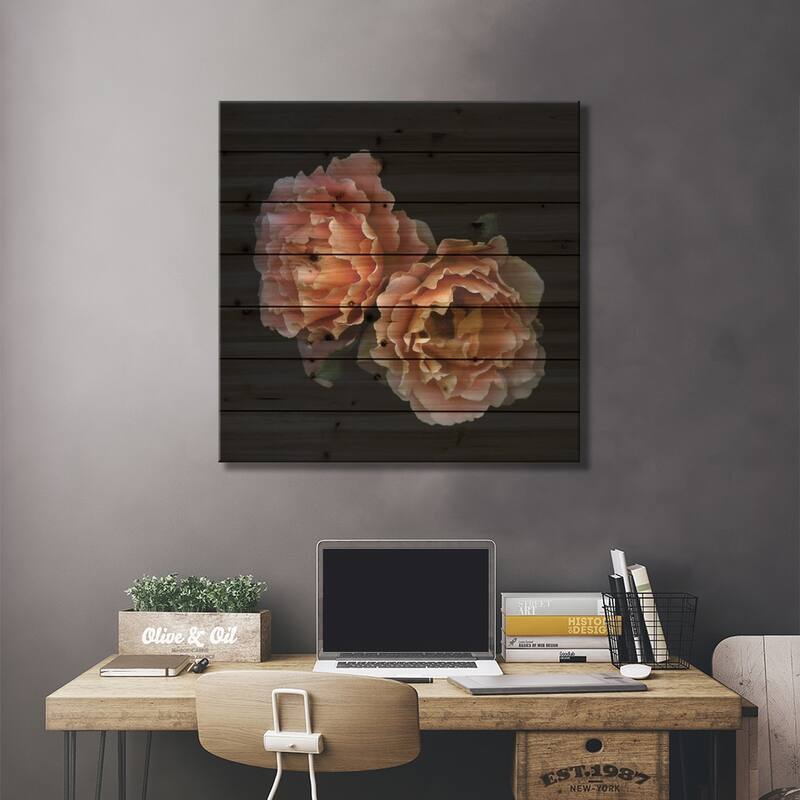 Le Temps des Roses Print On Wood by Magda Indigo - Multi-Color