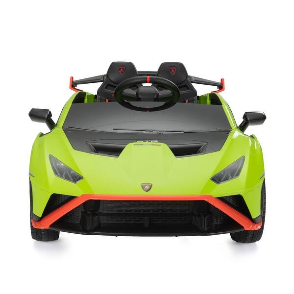 slide 2 of 9, Licensed Lamborghini, 12V Battery Powered Ride On Car for Kids, Green Green