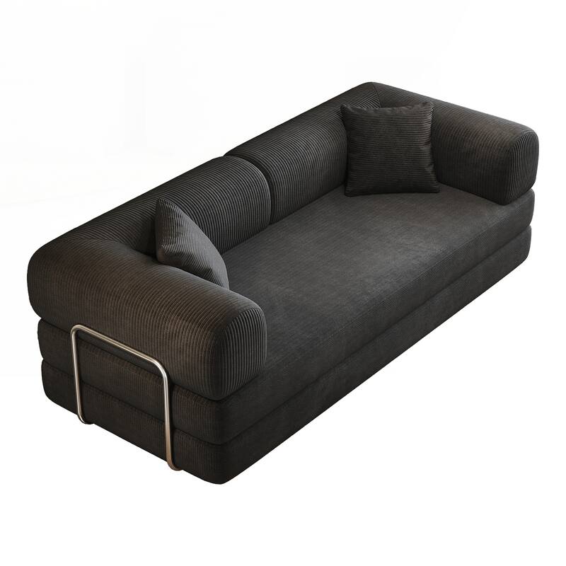 Compression Sofa,Convertible Floor Sofa Bed-with Pillow Back Support Armrest,Comfy Futon Couch Sleeper Bed