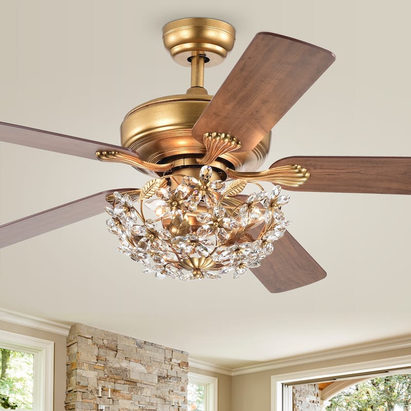 Nickoe Aged Gold 52 inch 5 Blade Ceiling Fan