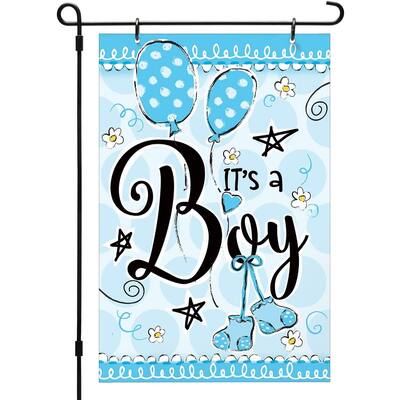 CounterArt It's A Boy Reversible Printed Garden Flag Measures 12 Inch By 18.25 Inch Made In The USA