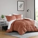 preview thumbnail 53 of 159, Chelsea Square Evans Pinch Pleated Soft Washed Boho Duvet Cover Set Clay - Full