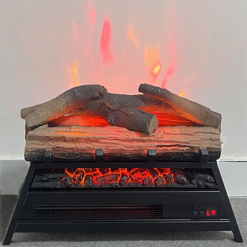 23 inch Electric Fireplace 3D Log Set Insert,Infrared Fireplace Heater