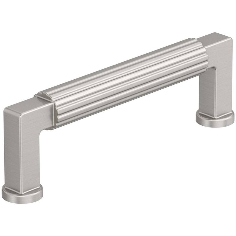 Amerock BP37643 Ballard 3-3/4" Center to Center Fluted Handle Cabinet - Satin Nickel